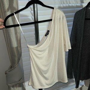 Express One Shoulder Tee NWOT